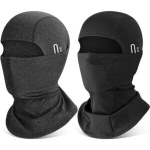 2 Pcs Men's Windproof Thermal Face Mask Cold Weather Scarf